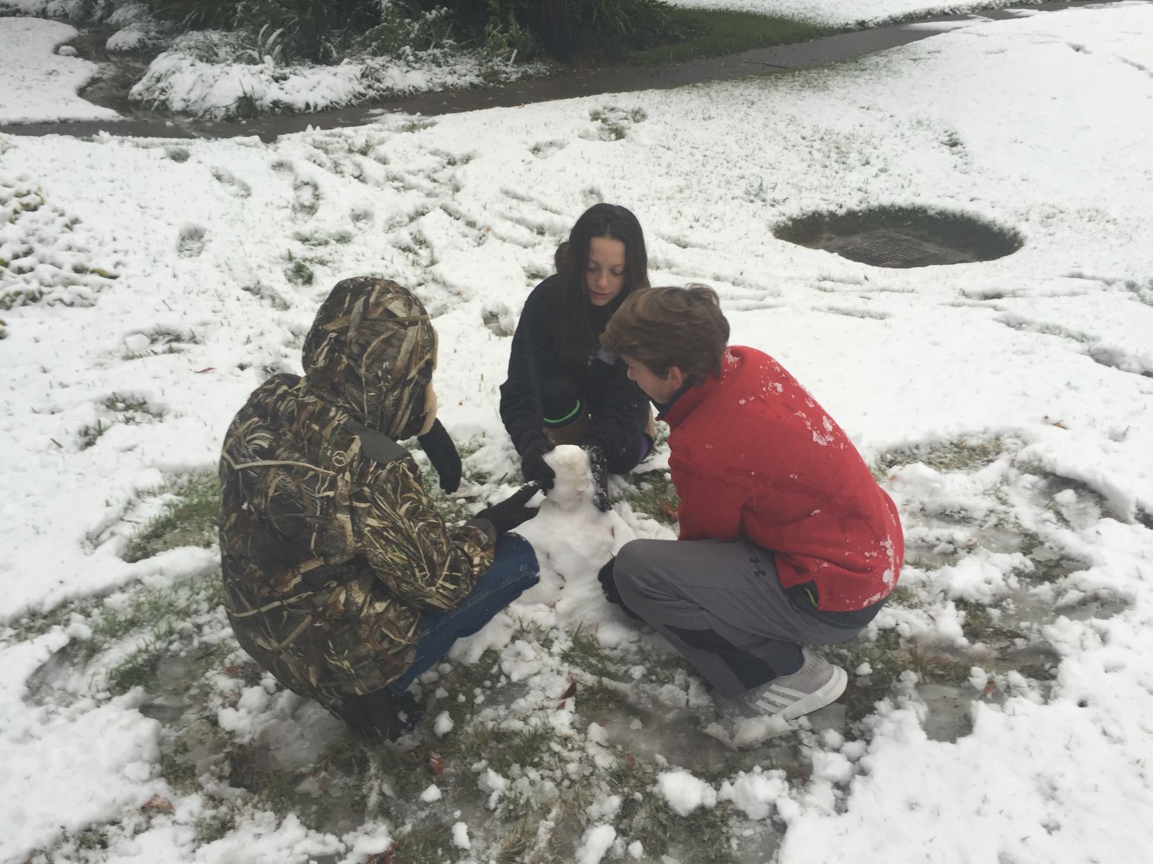 From left, Alex Bordelon, 14, Wesley Shortess, 11, and Vincent Palermo